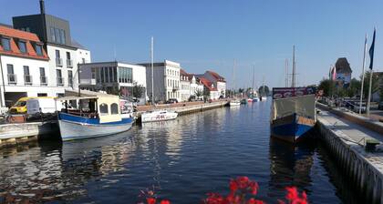 In the middle of the marina of the lagoon city Ueckermünde / Baltic Sea - apartment for 4-5 people