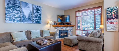TV, fireplace, DVD player