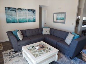 Smart TV, DVD player, books, music library