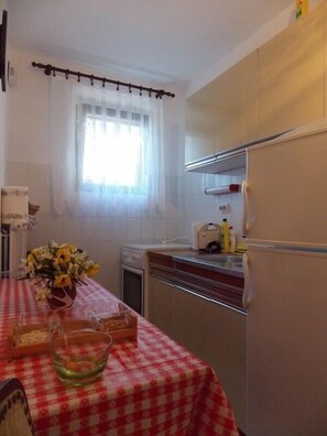 Fridge, oven, stovetop, dishwasher
