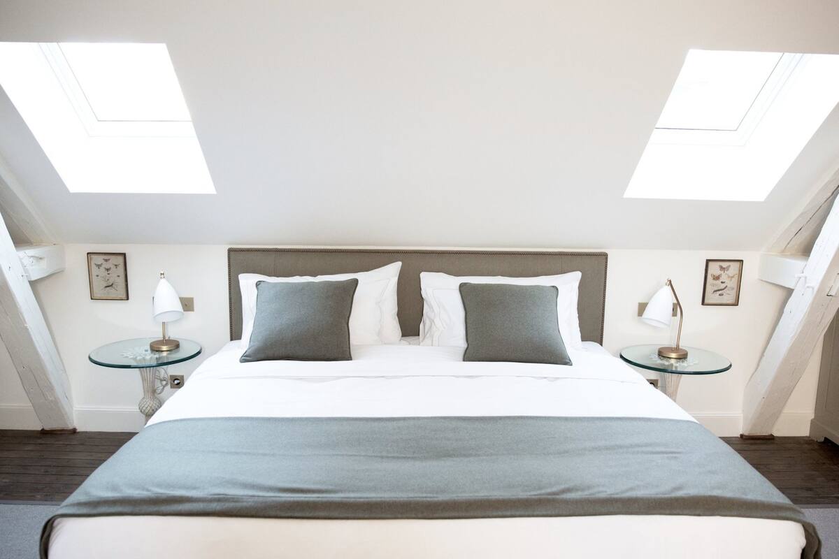 Habitación Deluxe, 1 cama doble, vistas al viñedo (Chambre n°5) | Ropa de cama de alta calidad, edredones de plumas, minibar