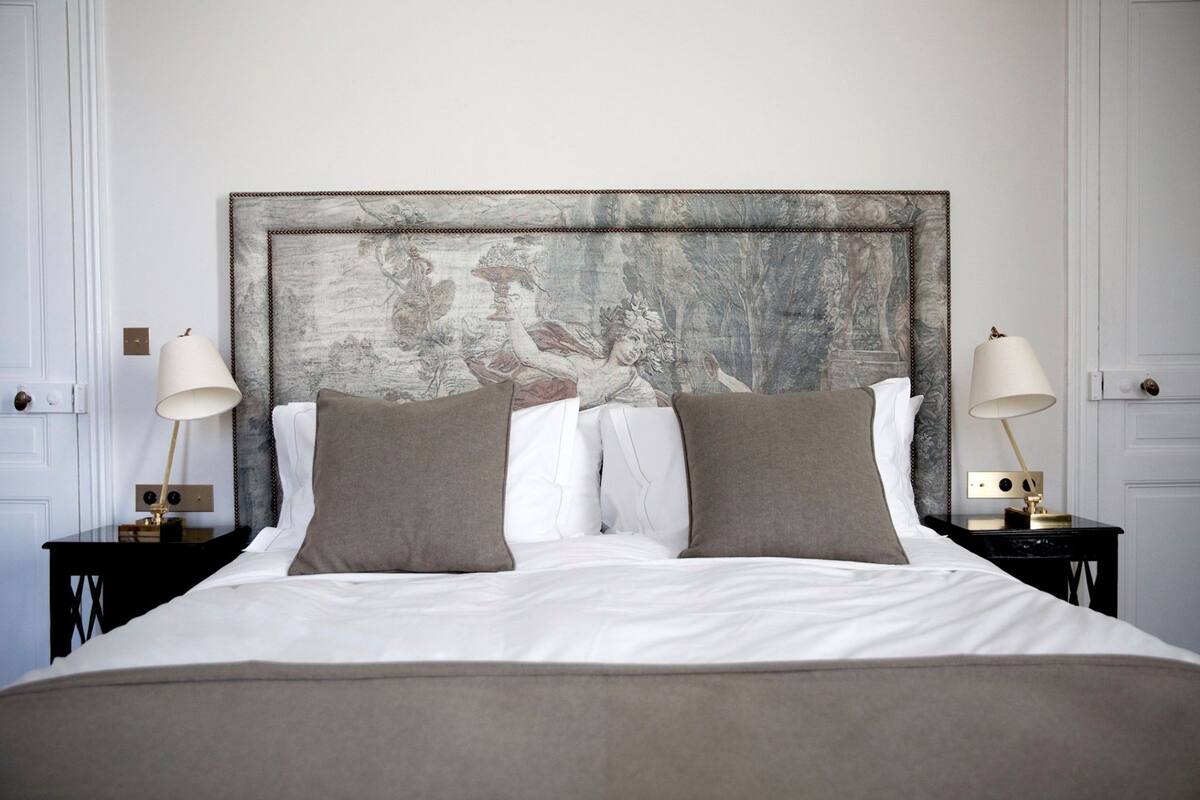Habitación doble, vistas al viñedo (Chambre n°3) | Ropa de cama de alta calidad, edredones de plumas, minibar