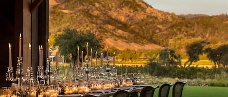 Outdoor wedding area