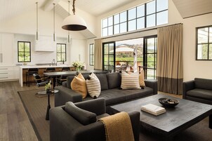 Smart TV, chimenea, iPad, Netflix