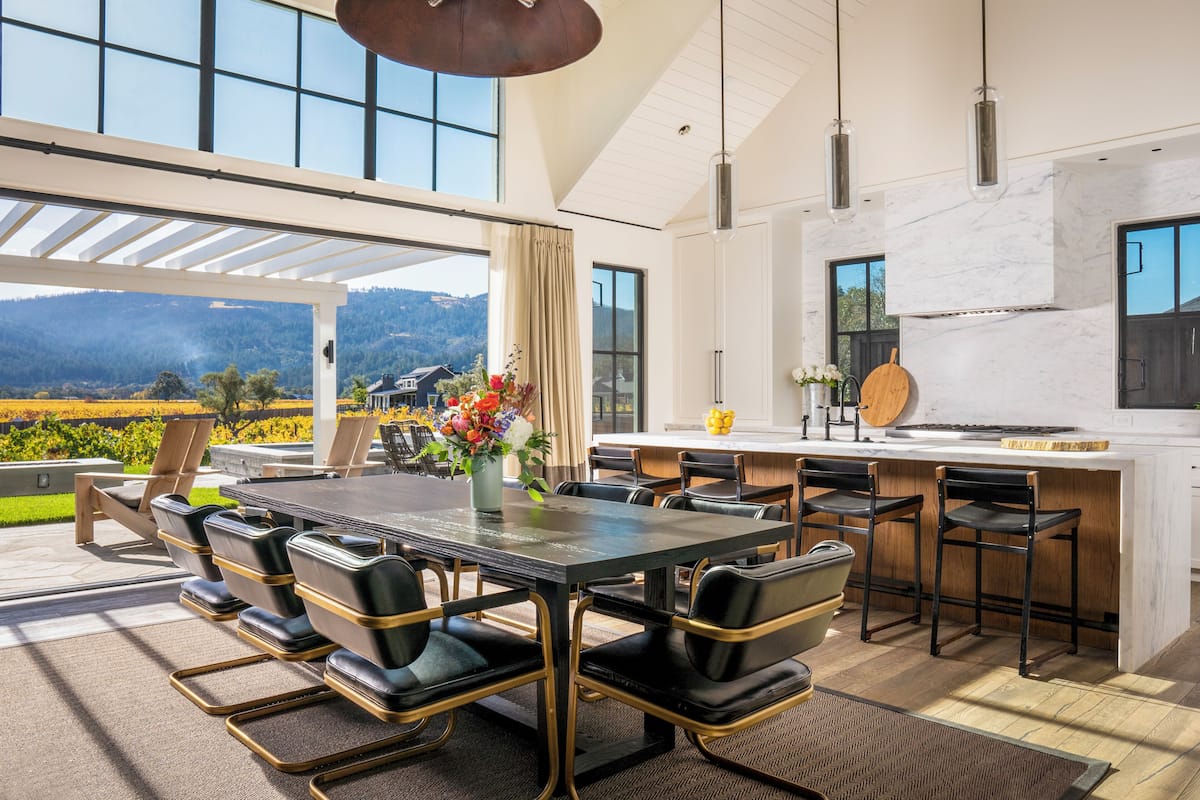 Premier Villa, 3 Bedrooms, Hot Tub (Vineyard and Mountain) | Living area | 55-inch Smart TV with satellite channels, TV, fireplace