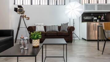 Apartment, 1 Bedroom | Living area | TV