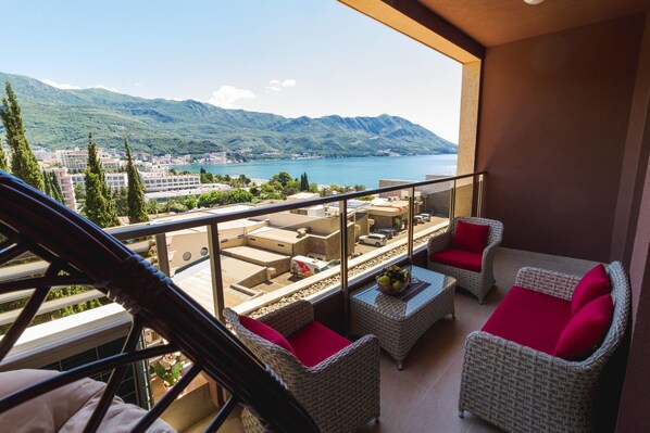 Comfort Apartment | Balcony view - Luxury Harmonia Apartments (Becici)