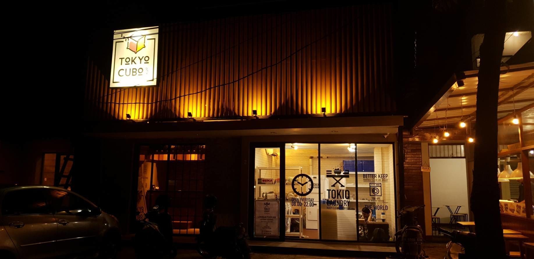 Front of property – evening/night