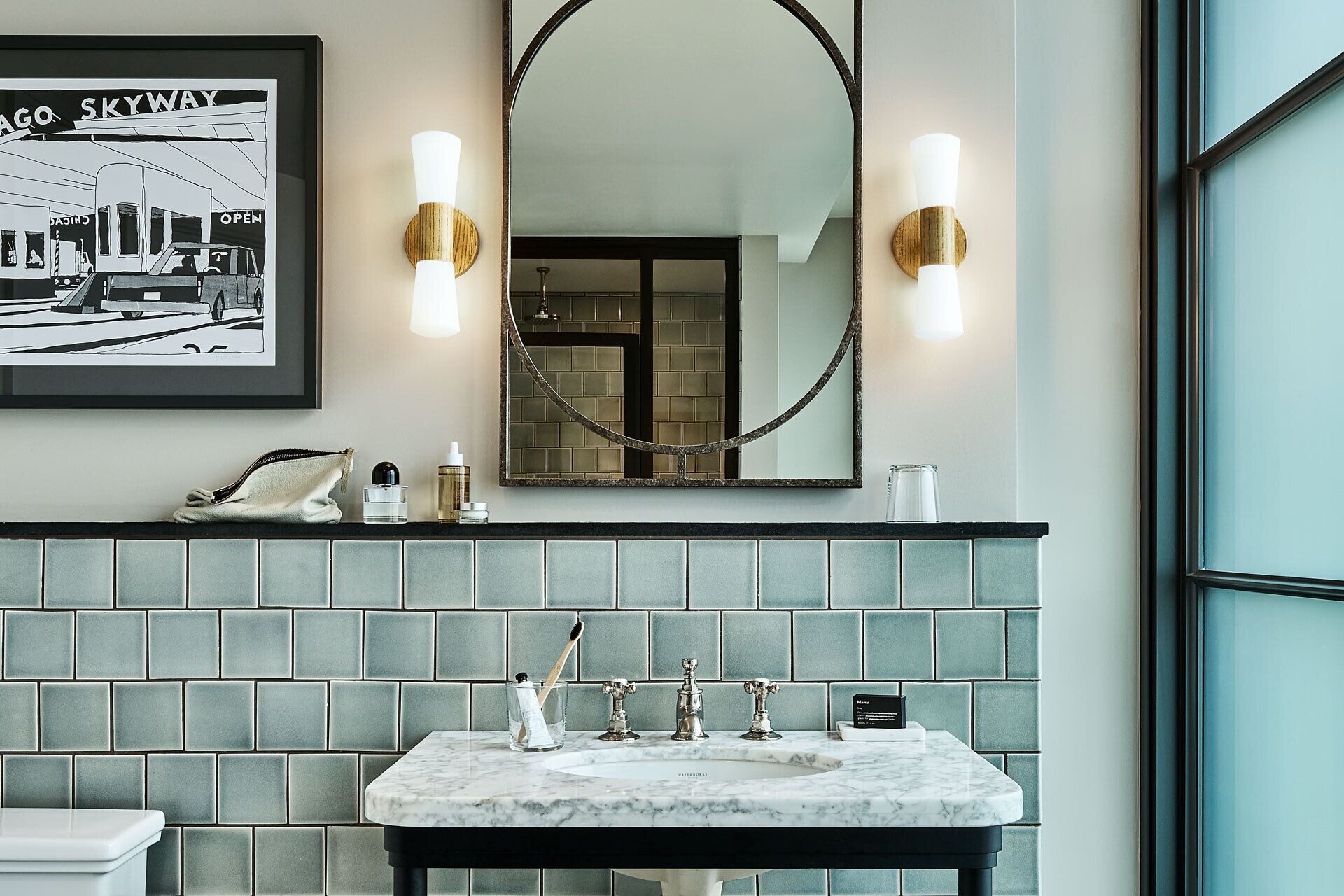 cosy up | bathroom | shower, rainfall showerhead, designer toiletries, hair dryer