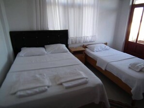 Desk, free cots/infant beds, free WiFi, bed sheets