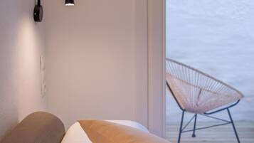 Doppelzimmer, Terrasse | Bettwäsche aus ägyptischer Baumwolle, hochwertige Bettwaren