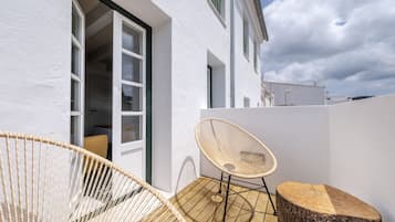 Double Room, Terrace | Egyptian cotton sheets, premium bedding, memory-foam beds, minibar