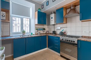 Leilighet, flere senger, ikke-røyk | Eget kjøkken | Kjøleskap, mikrobølgeovn, ovn og kokeplater