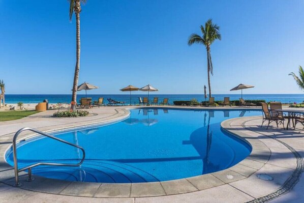 A heated pool