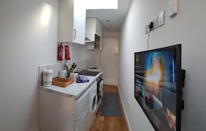 Fridge, microwave, paper towels