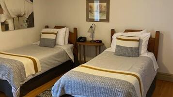 Blackout curtains, iron/ironing board, free WiFi, bed sheets