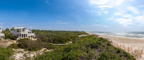 På stranden och strandhanddukar