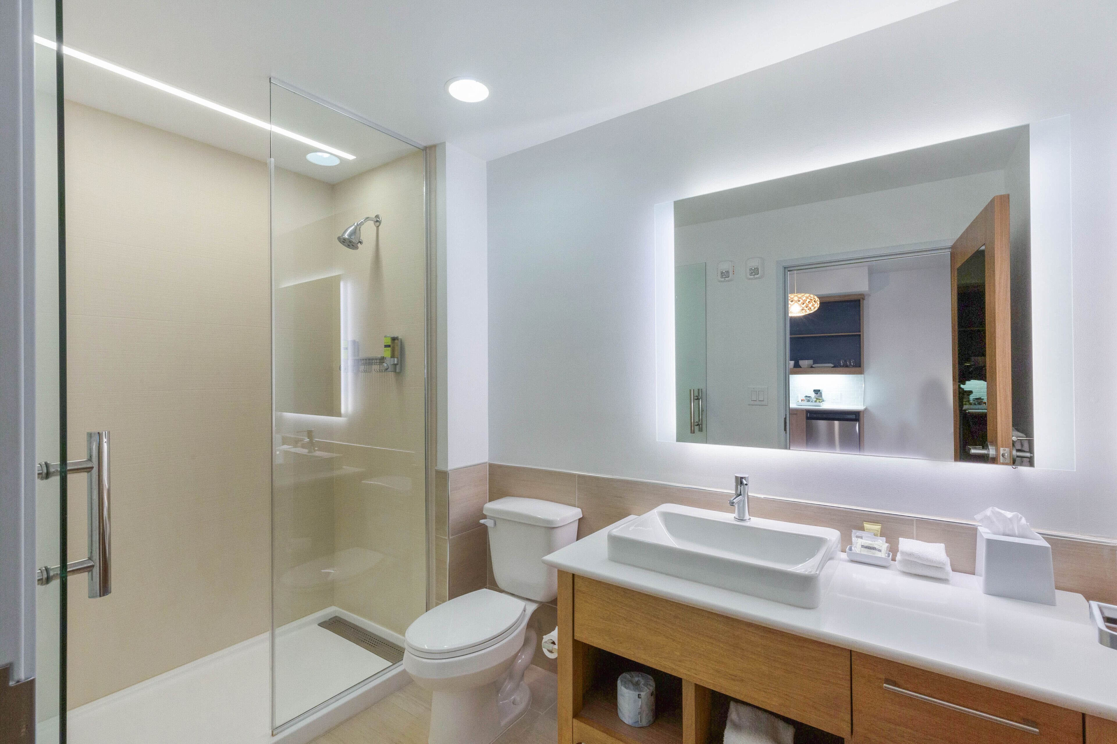 executive suite, 1 king bed with sofa bed | bathroom | hydromassage showerhead, designer toiletries, hair dryer, towels