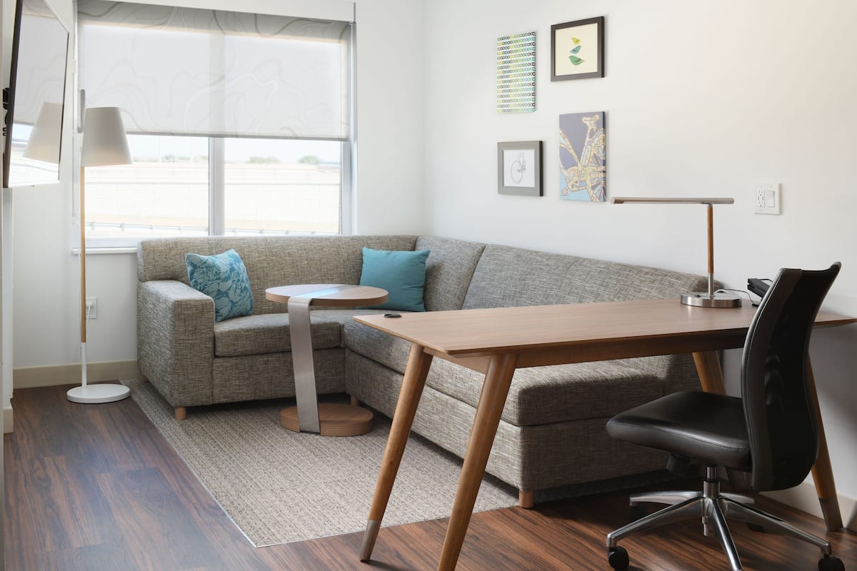 In-room safe, desk, laptop workspace, iron/ironing board