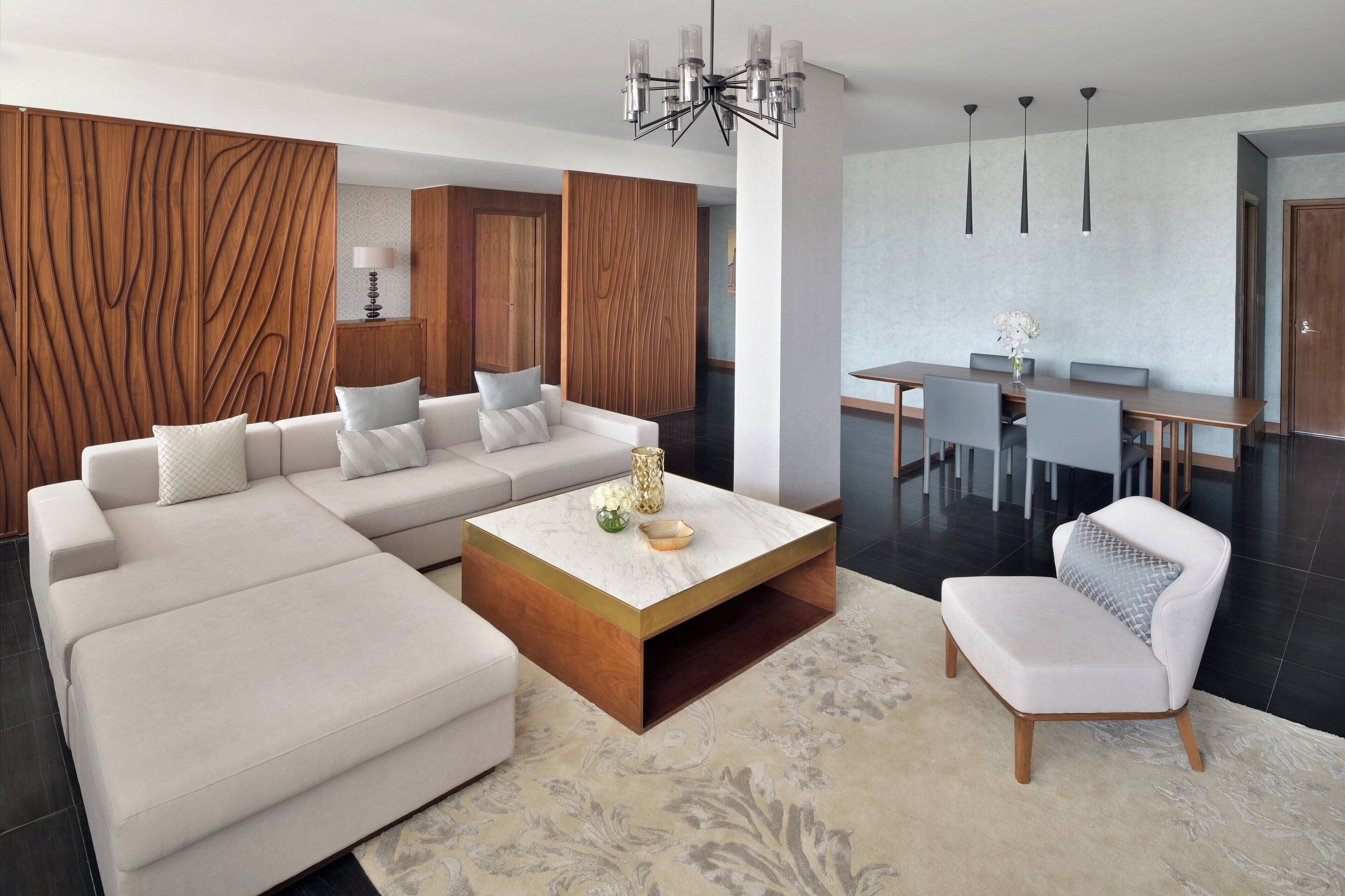 Royal Suite, 1 King Bed | Living room | 55-inch LCD TV with satellite channels, TV