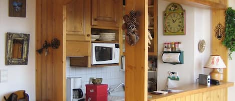 Kühlschrank, Mikrowelle, Herdplatte, Geschirrspüler