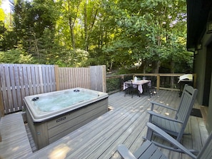 Private deck with Hot Tub