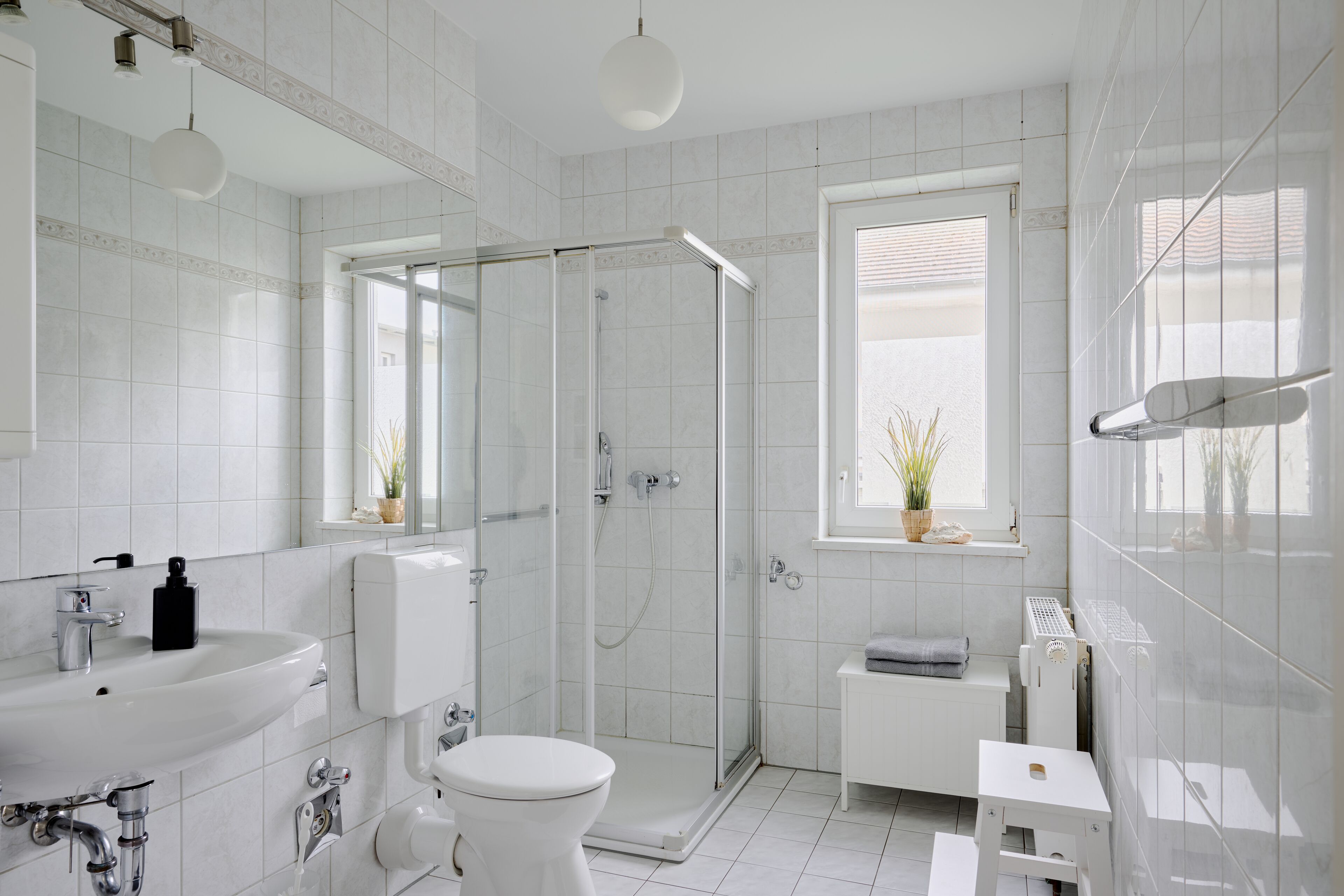 Dusche, Haartrockner, Toilettenpapier