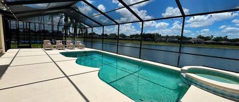 Outdoor pool, a heated pool