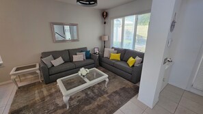 Smart TV, foosball, table tennis, books