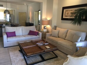 TV, DVD player, stereo