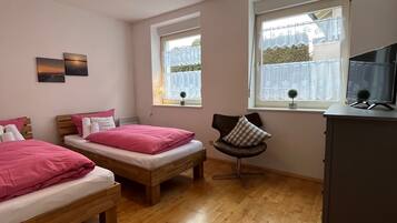 2 bedrooms, iron/ironing board, travel crib, WiFi