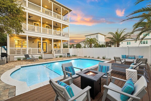 A heated pool