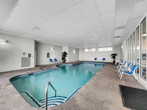 Indoor pool, a heated pool