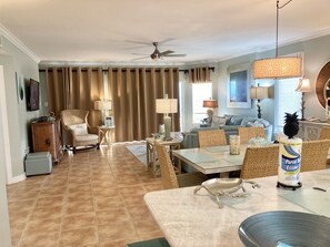 TV, DVD player, stereo