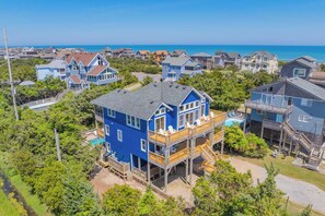 Exterior - Oceanview Home in Avon with Private Pool, Hot Tub, Elevator, and Game Room (Avon)