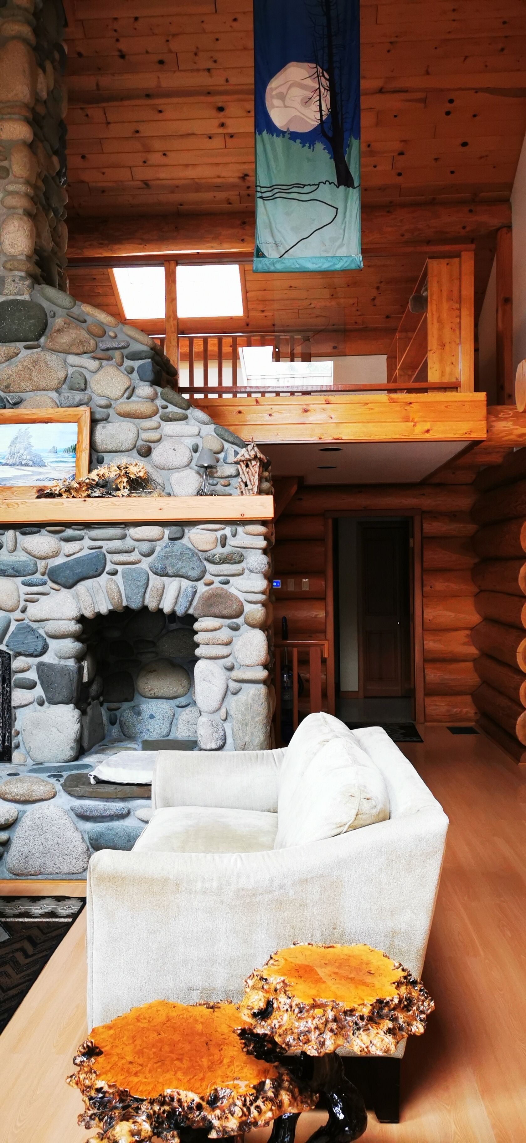 Tranquilize at Spectacular Sproat Lakefront Waterfront Authentic Timber Log Home