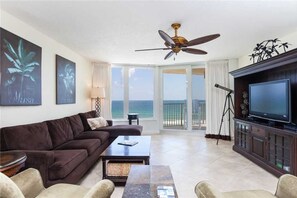 TV, DVD player, stereo