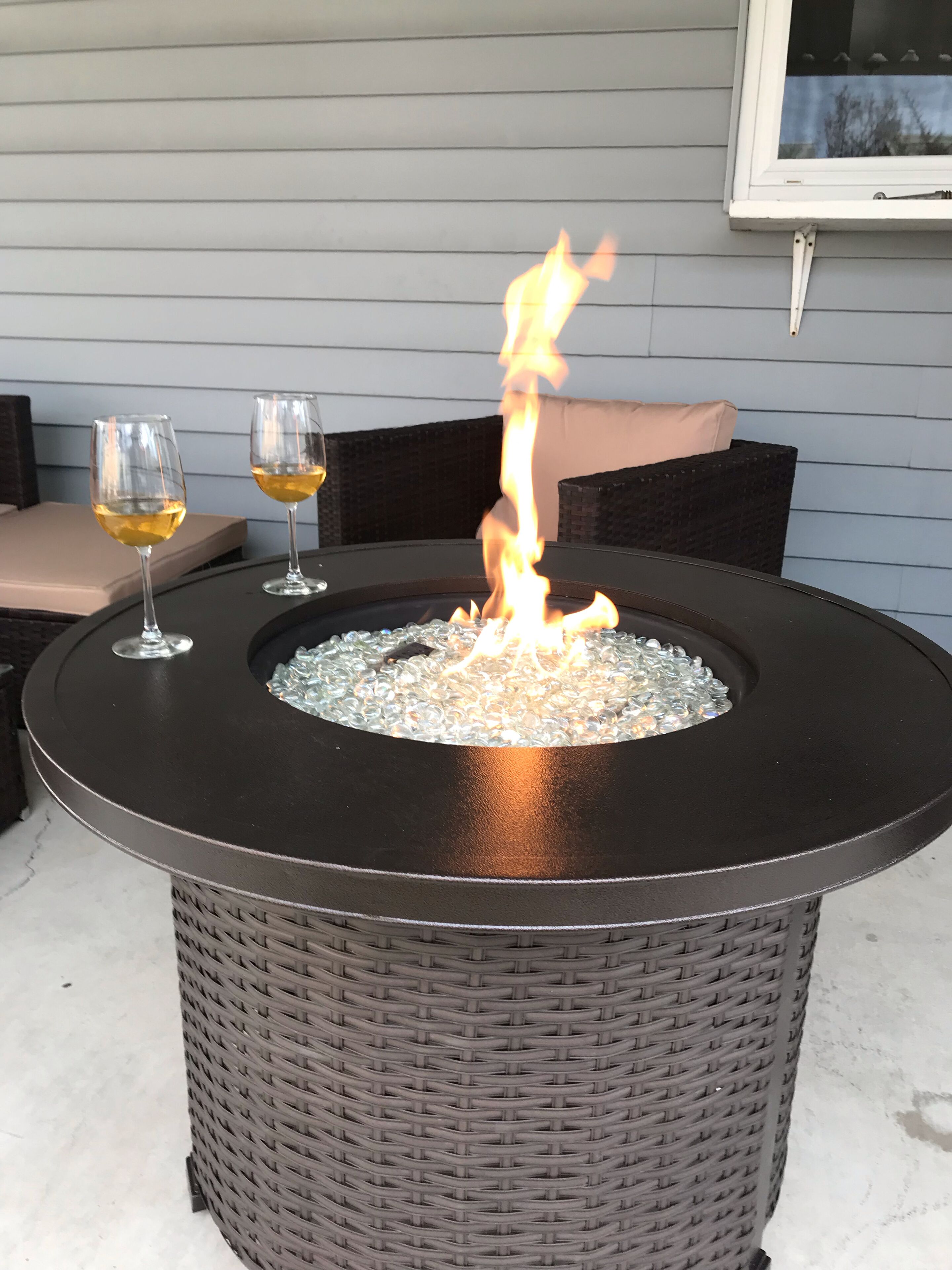 Enjoy the backyard firepit
