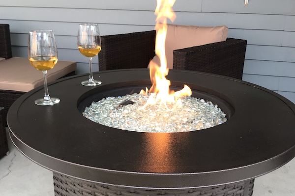 Enjoy the backyard firepit