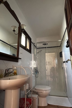 Regadera, secadora de cabello, toallas 