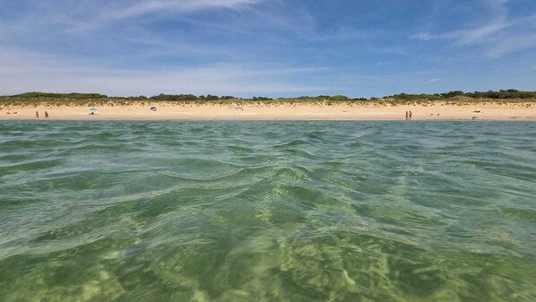 Beach nearby, sun-loungers