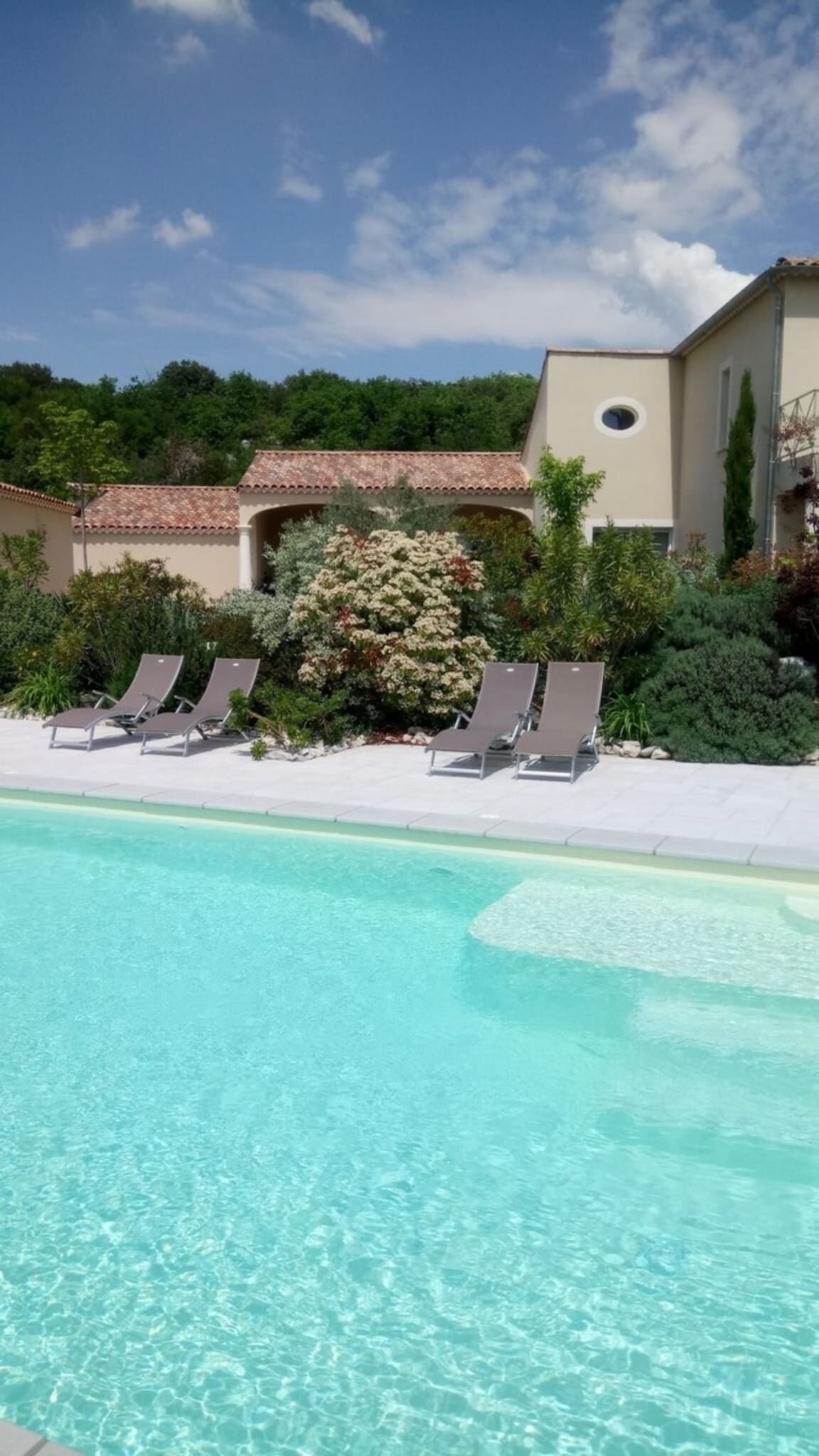 A heated pool