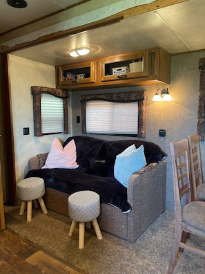 TV, fireplace, DVD player, stereo