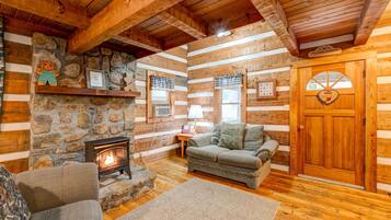 Televisión y chimenea