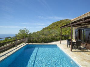 Pool - Cosy Villa Ersi deal for couples and families,with private pool & sea view (Lefkada)