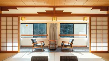 Desk, laptop workspace, blackout curtains, free WiFi