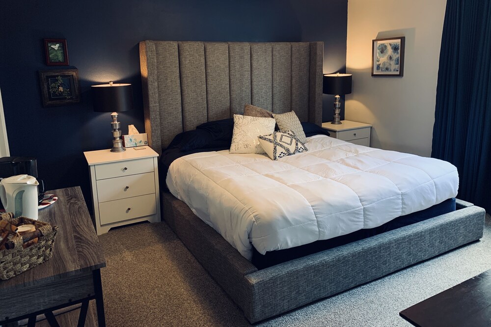 Quiet, private bath and comfy, cozy - king-size bed! Germ Protected!!