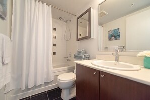 Hair dryer, towels