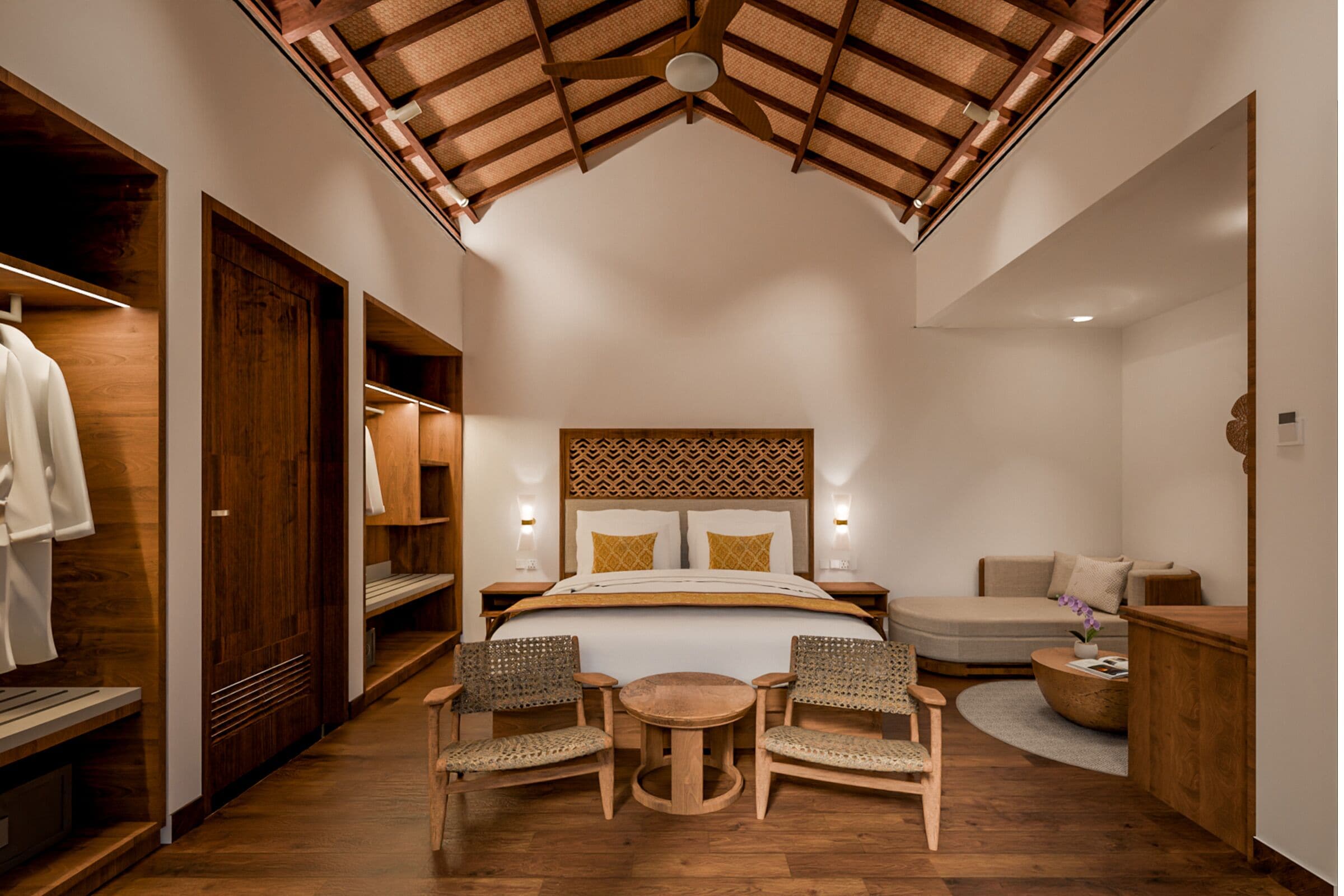 Villa Deluxe, piscina privada | Minibar, caja fuerte, cortinas opacas y sistema de insonorización