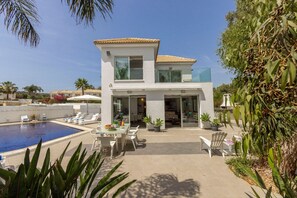 Pool - Villa Hibiscus is a unique and spectacular four bedroom villa in an residential gated cul de sac (Protaras)